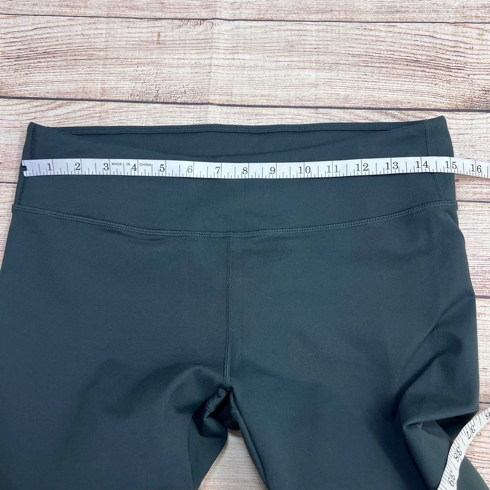 NWT Demi Lovato x Fabletics PowerHold‎ Lace Up Leggings Dark Teal Green Size Lg